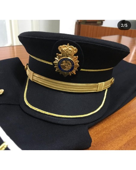 Gorra Plato Policia Nacional Escala Ejecutiva Todo Oro