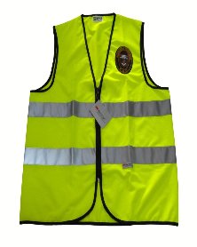 Chaleco flúor con logos...