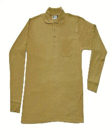 Polo manga larga beige